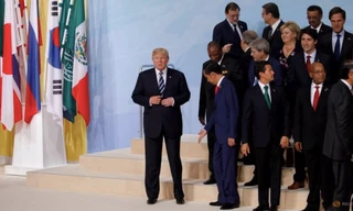 Tổng thống Trump dự thượng đỉnh G20 ở Đức năm 2017. (Ảnh: Reuters)