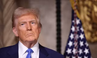 Tổng thống Trump tại cuộc họp báo ngày 18/2. (Ảnh: Reuters)