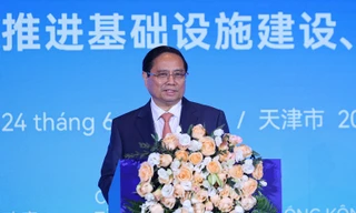 Thủ tướng Phạm Minh Chính phát biểu tại Diễn đàn Kết nối doanh nghiệp Việt Nam - Trung Quốc. Ảnh: VGP