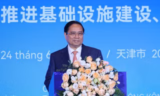 Thủ tướng Phạm Minh Chính phát biểu tại Diễn đàn Kết nối doanh nghiệp Việt Nam - Trung Quốc. Ảnh: VGP