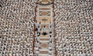 Tổng Giám mục Rino Fisichella chủ trì thánh lễ thay Giáo hoàng Francis ngày 23/2. (Ảnh: Vatican)