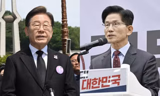 Hai ứng viên Lee Jae-myung (phải) và Lee Jae-myung sẽ cạnh tranh vị trí tổng thống Hàn Quốc trong cuộc bầu cử ngày 3/6. (Ảnh: Chosun Daily)
