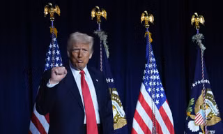 Tổng thống Mỹ Donald Trump trong sự kiện ở Washington ngày 6/2. (Ảnh: AP)