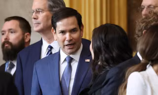 Ông Marco Rubio dự lễ nhậm chức của Tổng thống Donald Trump tại Điện Capitol ngày 20/1. (Ảnh: AP)