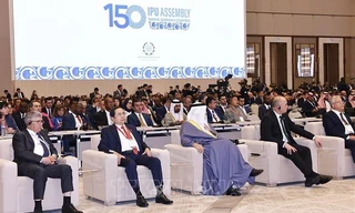 Chủ tịch Quốc hội Trần Thanh Mẫn dự Lễ khai mạc Đại hội đồng lần thứ 150 của Liên minh Nghị viện thế giới. (Ảnh: TTXVN)