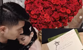 Lệ Quyên tình tứ bên bạn trai, xưng hô 'vợ chồng' ngày Valentine