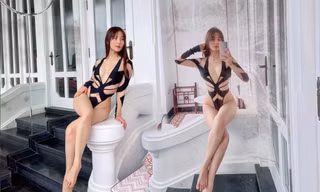 Diễm My 9x tung hình áo tắm xẻ sâu táo bạo