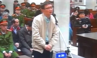 Bị cáo Trịnh Xuân Thanh tại phiên tòa.