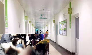 Chị T. đang điều trị tại bệnh viện và hiện trường vụ việc.