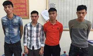 Nhóm cướp 9X tại cơ quan công an.