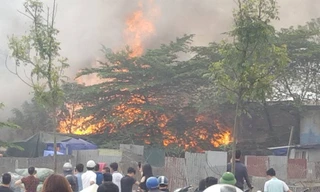 Hiện trường vụ cháy. Ảnh: Otofun