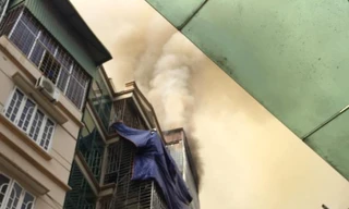 Hiện trường vụ cháy. Ảnh: Nguyên Lê.