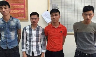 Nhóm cướp 9X tại cơ quan công an.