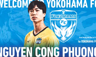 Hình ảnh Công Phượng trên trang web của Yokohama