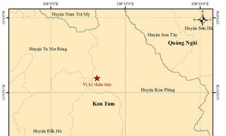 Tâm chấn trận động đất mới nhất xảy ra tại huyện Kon Plông, Kon Tum 