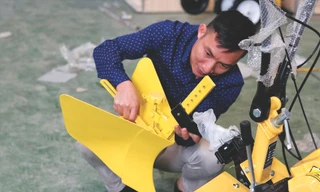 Tạ Đình Huy luôn tìm tòi sáng chế ra các máy nông nghiệp với nhiều chức năng