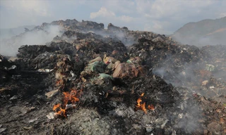 Bãi rác ở Lâm Hà cháy suốt 2 tháng qua 