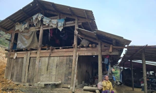 Căn nhà anh Vàng Seo Dín thôn Nàn Tiểu Hồ xã Tung Chung Phố huyện Mường Khương