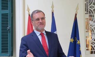 Đại sứ Pháp tại Việt Nam Olivier Brochet Ảnh: Vân Anh 