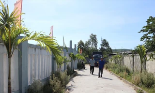 Con đường vào nhà văn hóa thôn Tuyết Diêm 3 được mở rộng nhờ ông Nguyễn Binh hiến đất Ảnh: Nguyễn Ngọc 