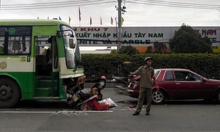 Hiện trường tai nạn. Ảnh: Sơn Hòa.