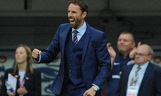 HLV Gareth Southgate được nếm trải hương vị chiến thắng ngay ở trận đầu tiên dẫn dắt tuyển Anh. Ảnh: Reuters.