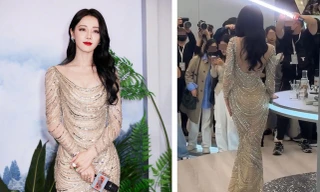 Thân hình đồng hồ cát của Địch Lệ Nhiệt Ba qua ống kính thường