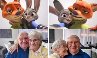 Ông bà cụ chụp ảnh kỷ niệm 61 năm ngày cưới theo trend "Zootopia"