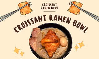 "Độc lạ Malaysia": Mì ramen kết hợp bánh sừng bò, bạn dám ăn thử không?