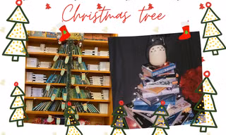 Cây thông Noel phiên bản "mọt sách": Vừa đẹp vừa tri thức, không bao giờ sợ héo!
