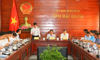 Đoàn KTNN triển khai quyết định kiểm toán - Ảnh: DK