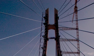 Cầu Vàm Cống bắc qua sông Hậu thông xe vào tháng 6/2019