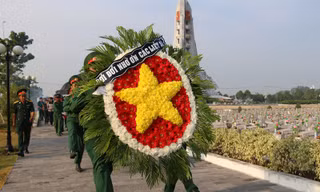 Cải táng 9 hài cốt liệt sĩ hy sinh trong kháng chiến chống Mỹ