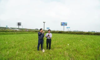 Cận cảnh mốc giới 'siêu dự án' vành đai 4 quanh Hà Nội