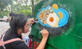 Biển vẽ tay độc đáo của cặp đôi trẻ dành tặng những gánh hàng rong