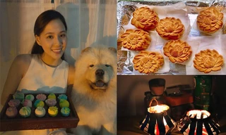 Đón trung thu tại nhà mùa dịch, bạn trẻ tự làm đèn lồng, bánh sắc màu đẹp long lanh