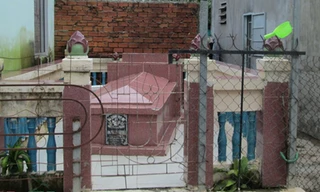 Hiện trường nơi ông Bé tự thiêu.