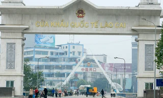 Cửa khẩu Quốc tế Lào Cai Việt Nam. Ảnh: Ngọc Châu