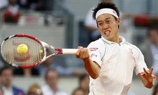 Ngôi sao đang lên Kei Nishikori vắng mặt đáng tiếc tại Rome Masters. Ảnh: Getty Images