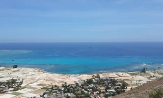 Một góc đất và biển huyện đảo Lý Sơn. Ảnh: K. Huyền 