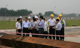 Lãnh đạo TP Hà Nội kiểm tra việc thi công dự án ngày 18/6