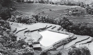 Ao hình trái tim trên vùng cao Thèn Phàng (Xín Mần). Ảnh: Trường phong