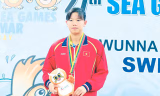 Sau khi chinh phục đấu trường SEA Games một năm trước, Ánh Viên tiếp tục tỏa sáng rực rỡ tại Olympic trẻ đang diễn ra tại Nam Ninh, Trung Quốc. ảnh: VSI 