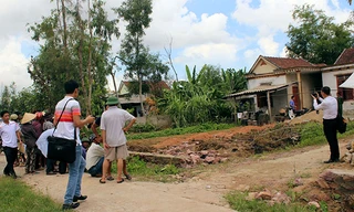 Hiện trường nơi xảy ra vụ việc.