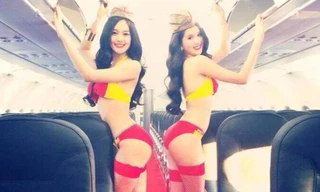 Ngọc Trinh, Linh Chi diện nội y uốn éo trên máy bay