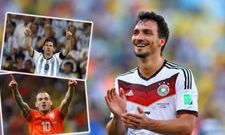 Mats Hummels (ảnh lớn) ghi bàn thắng duy nhất giúp Đức vượt qua Pháp
