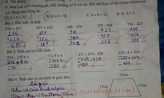 Bài toán tính gà gây tranh cãi.