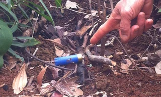 Vỏ đạn tại hiện trường. 