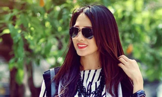 Anh Thư sành điệu với trang phục dạo phố