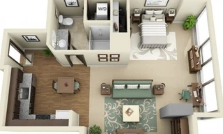 Các kiểu bố trí hợp lý cho căn hộ 40 m2